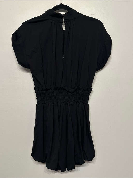 Maeve Anthropologie Bloomer High Neck Romper Black MP - Picture 6 of 10
